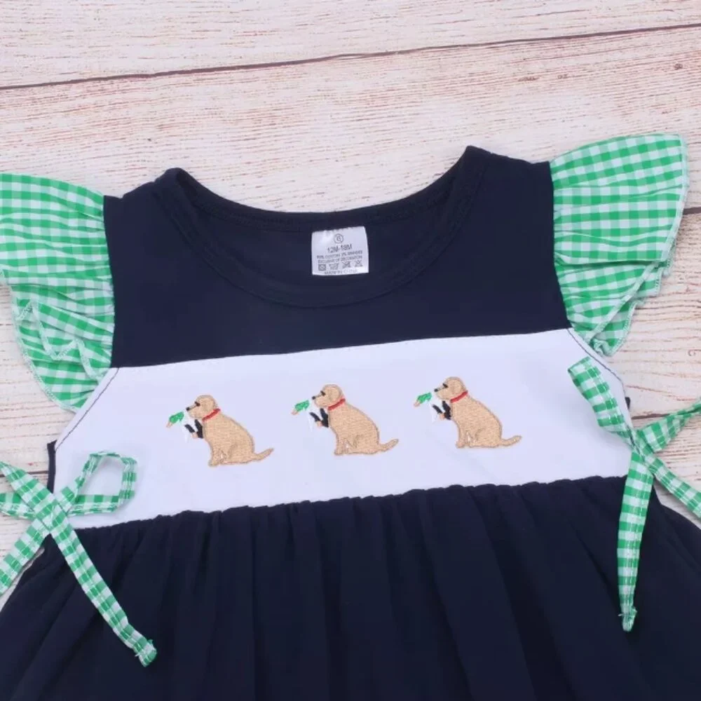 Boutique Duck Hunting Puppy Dog Labrador Tunic & Shorts Girls Outfit Set